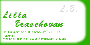 lilla braschovan business card